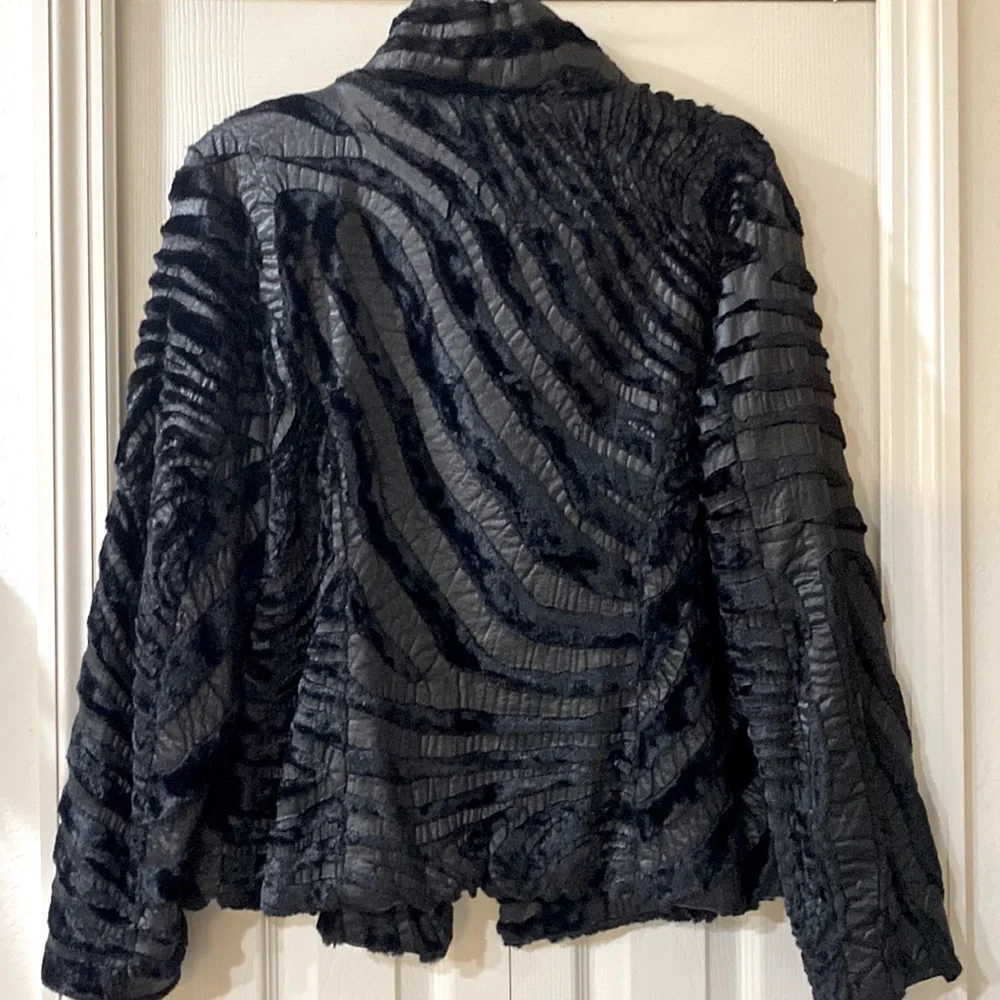 NWT BETH BOWLEY Women’s jacket lined Size L Made in Macau - Picture 3 of 4